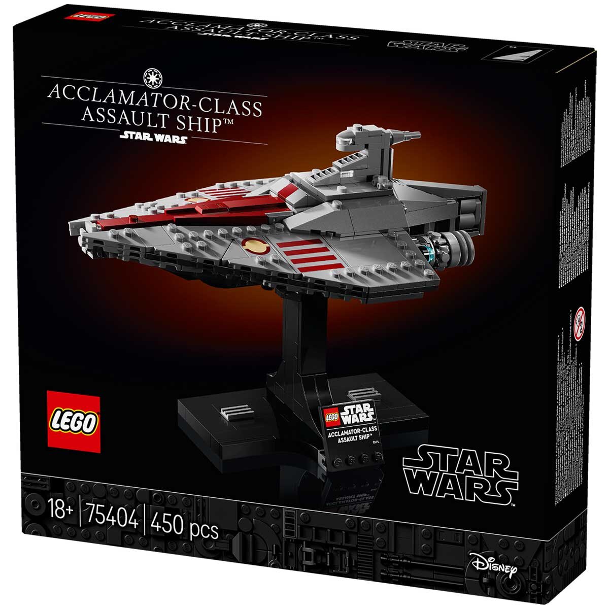 LEGO Star Wars Acclamator-Class Assault Ship, Buildable Starship Model 75404
