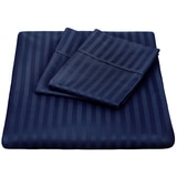 Bdirect Kensington 1200TC Cotton Sheet Set in Stripe - Single Navy