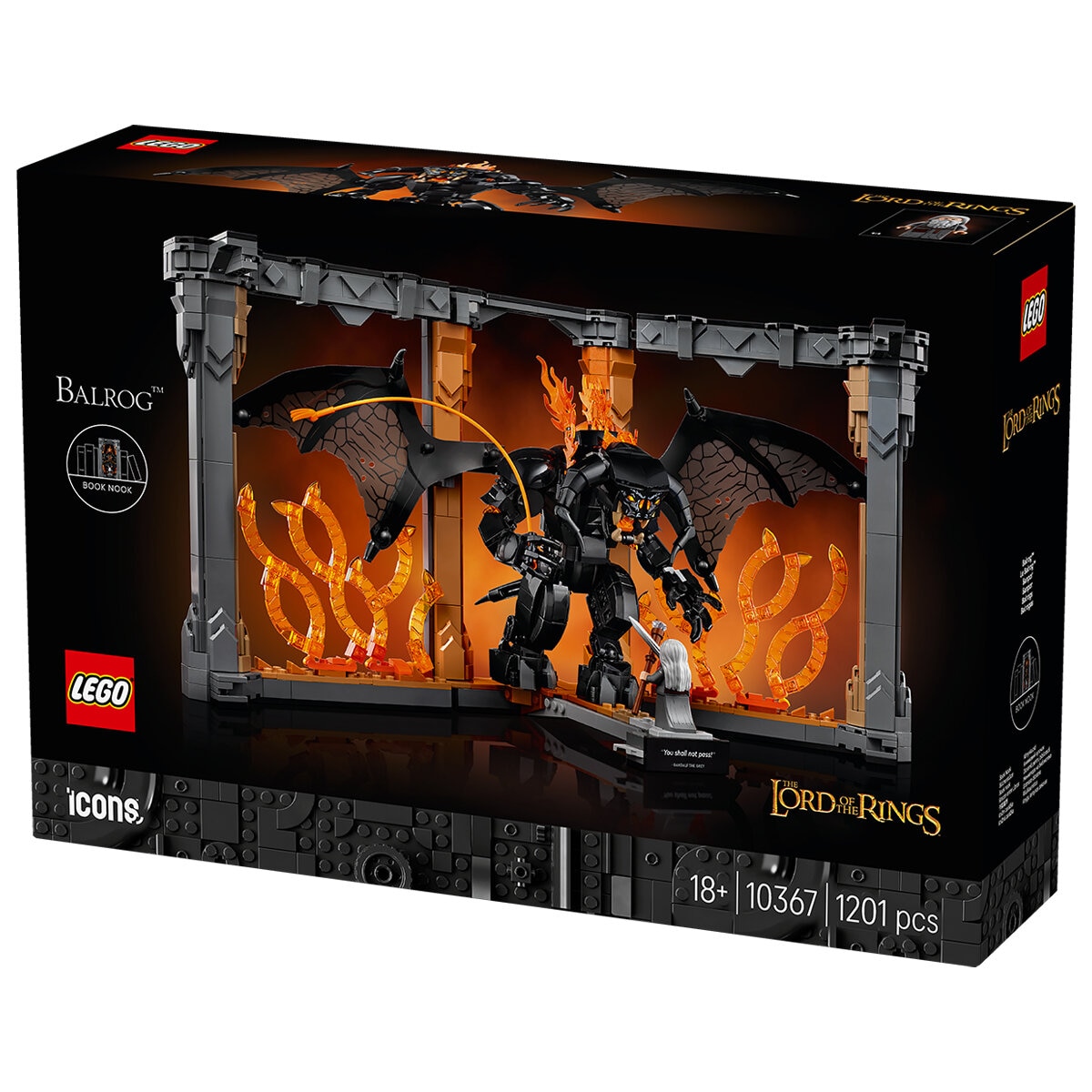 LEGO Icons The Lord of the Rings Balrog Book Nook 10367