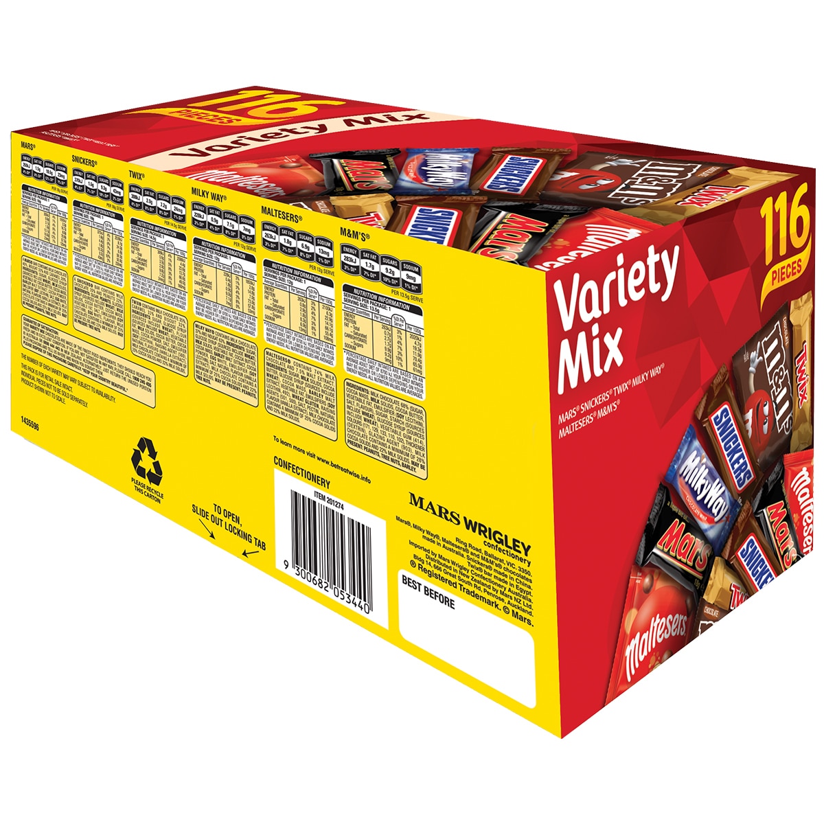Mars Variety Mix Box 116 pieces 1.7 KG