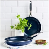 Blue Diamond Nonstick Ceramic Frypans 2 Pack
