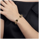 14KT Yellow Gold Smokey Quartz Station Bracelet/