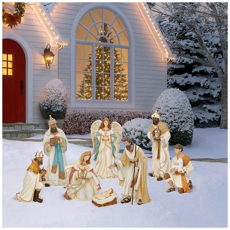 9 Piece Outdoor Nativity Set 101cm 9 Piece Outdoor Nativity Set 101cm