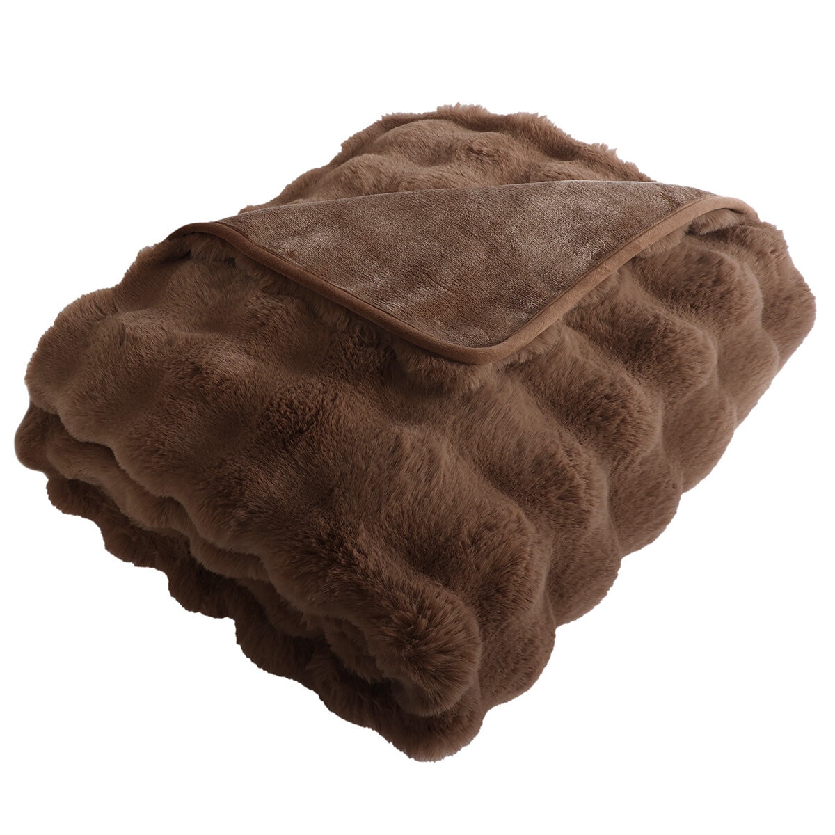 House & Home Bubble Faux Fur Throw 152cm x 177cm