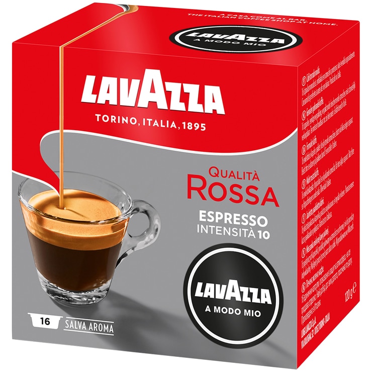 Lavazza A Modo Mio Qualita Rossa Coffee Capsules 96pk + Free Lavazza