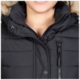 Superdry Women’s Faux Fur Fuji Hooded Jacket Black