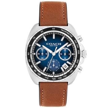 Coach Charter Saddle Leather Strap Blue Dial Men's Watch 14602741 Coach Charter Saddle Leather Strap Blue Dial Men's Watch 14602741