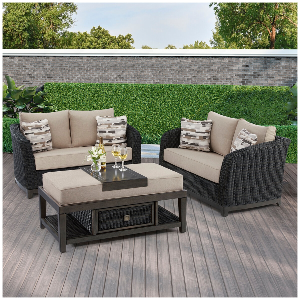 Agio Cameron Woven Seating 3 Piece Set Costco Australia