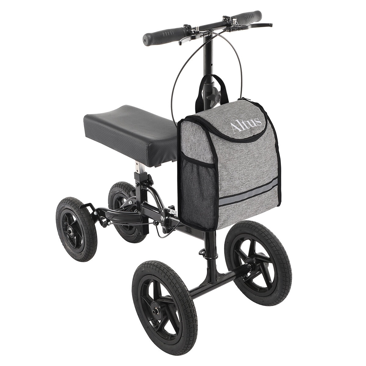 Altus Knee Scooter Walker Pneumatic Tires Black