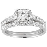 Platinum 1.42CTW Diamond Bridal Set 0.72CT Centre