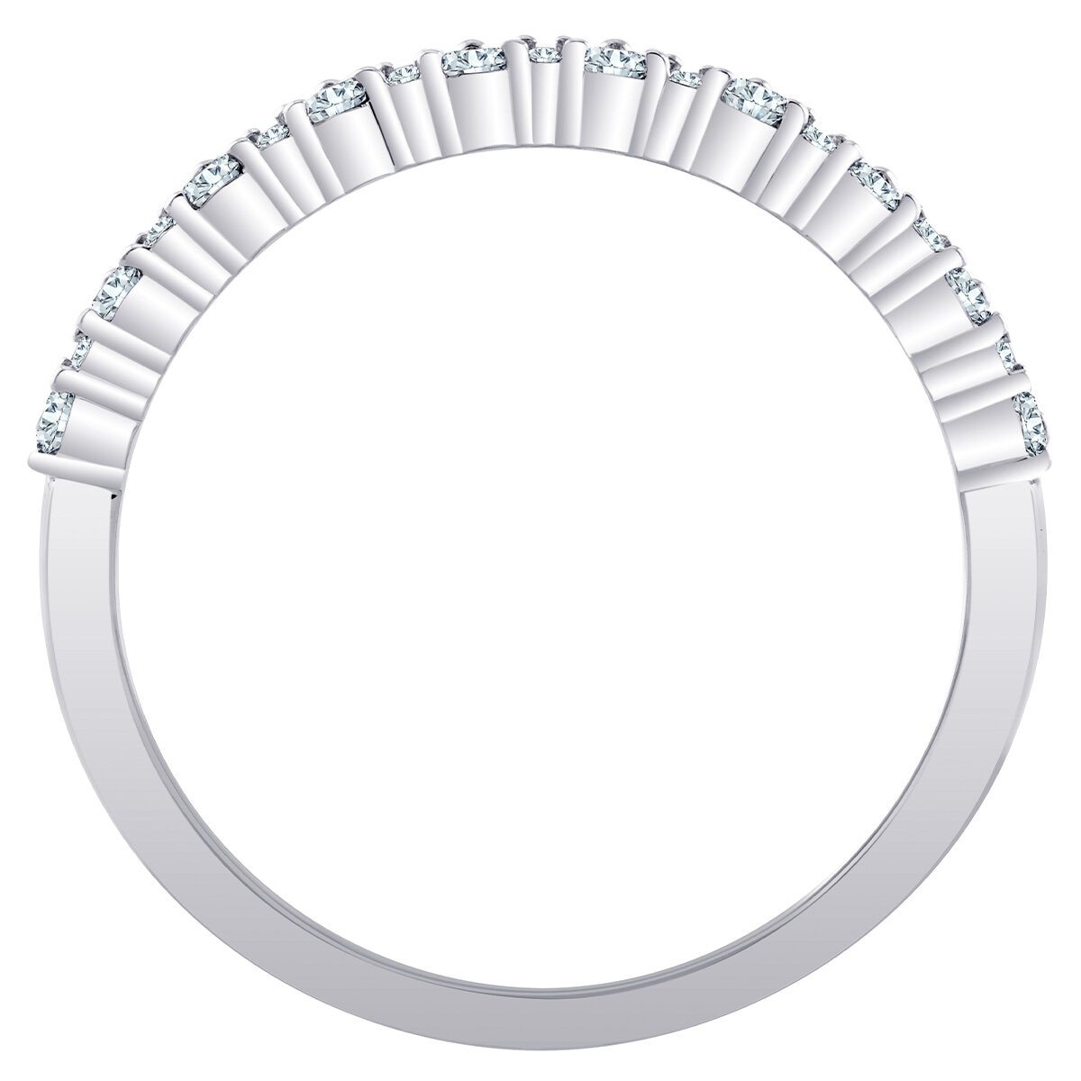 18KT White Gold 1.00CTW Round Brilliant Cut Diamond Anniversary Ring