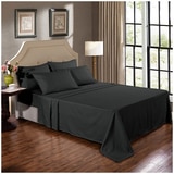 Bdirect Kensington 1200TC Cotton Sheet Set in Stripe - Double Graphite