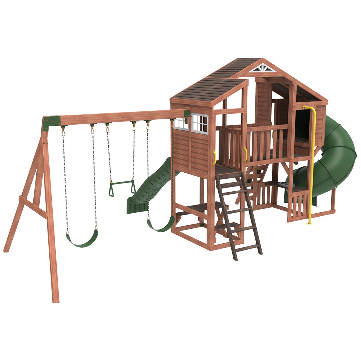 KidKraft Boulder Bluff 2 in 1 Wooden Playcentre and Swing Set