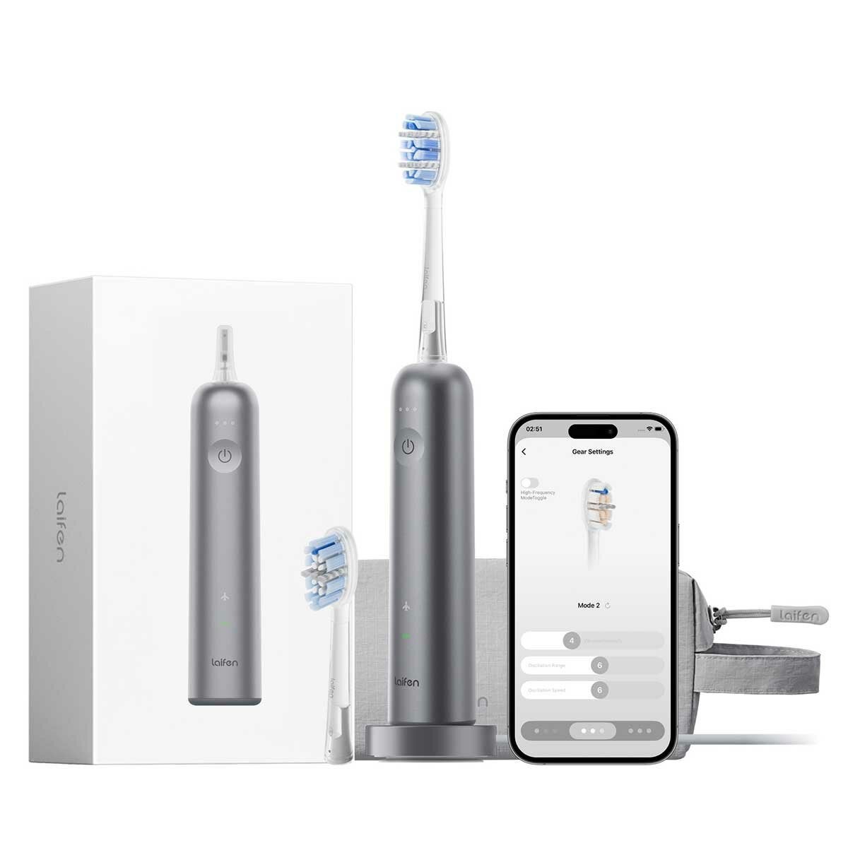 Laifen Wave Pro Electric Toothbrush AA Space Gray 1TB92AXXDG002 Laifen Wave Pro Electric Toothbrush AA Space Gray 1TB92AXXDG002