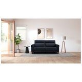 Aiden & Ivy Leather Power Reclining Sofa With Power Headrests
