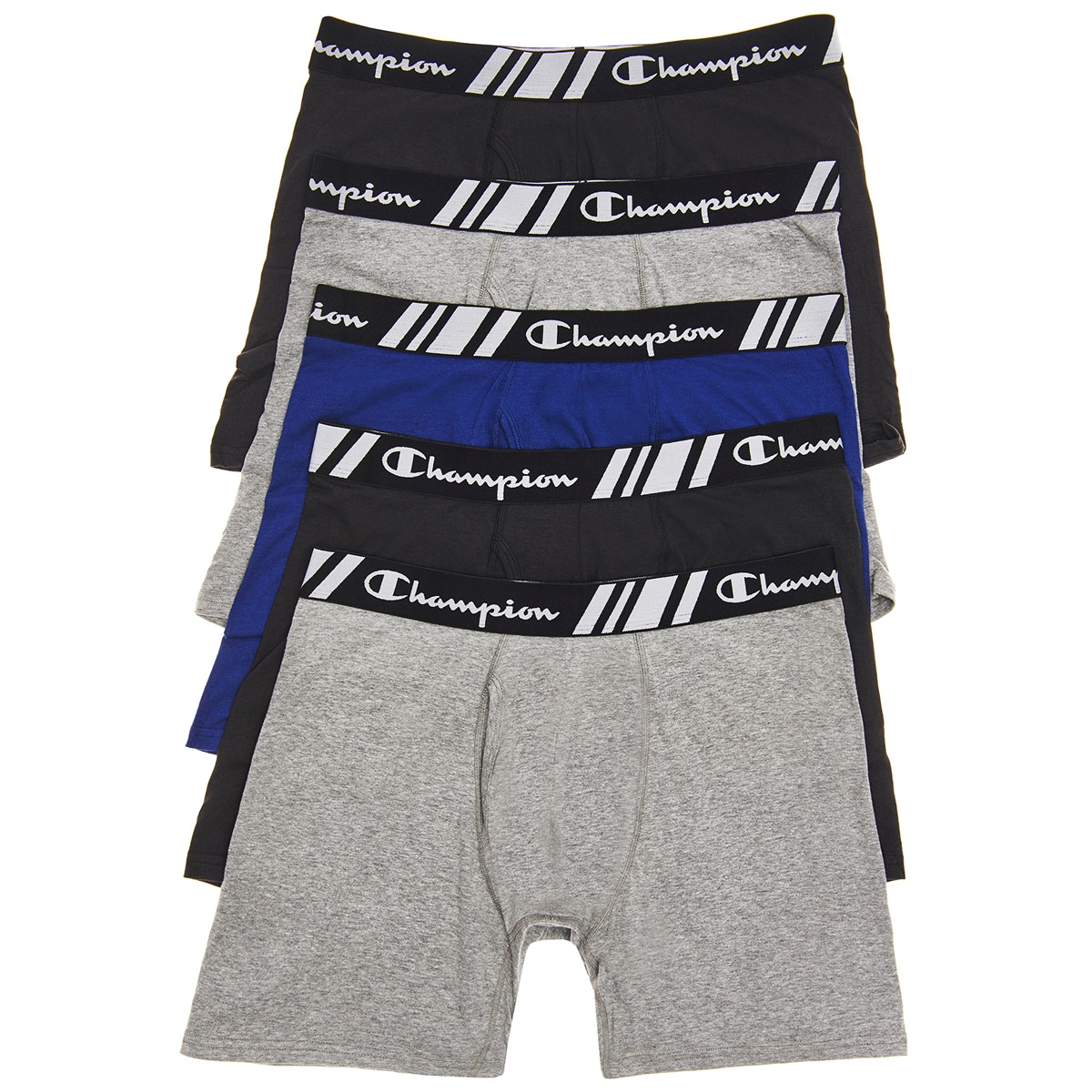 Champion Boxers Black/Grey/Blue, 5pk