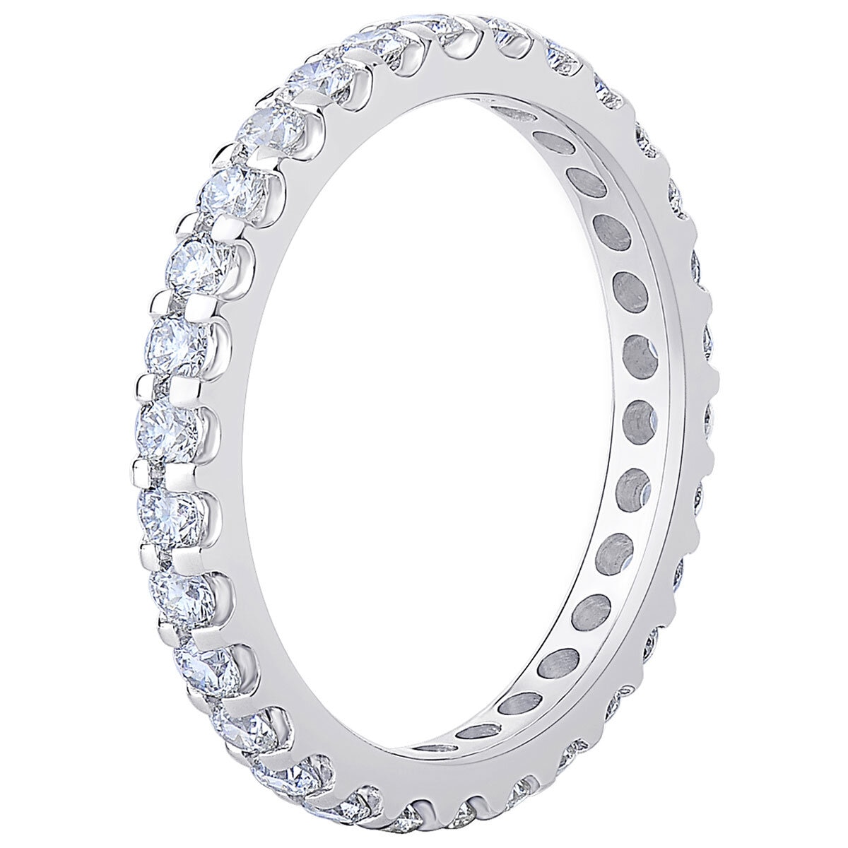 Platinum 1.00ctw Round Brilliant Cut Diamond Eternity Ring