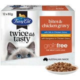 Fussy Cat Grain Free Bites & Chicken Gravy 48 x 80g