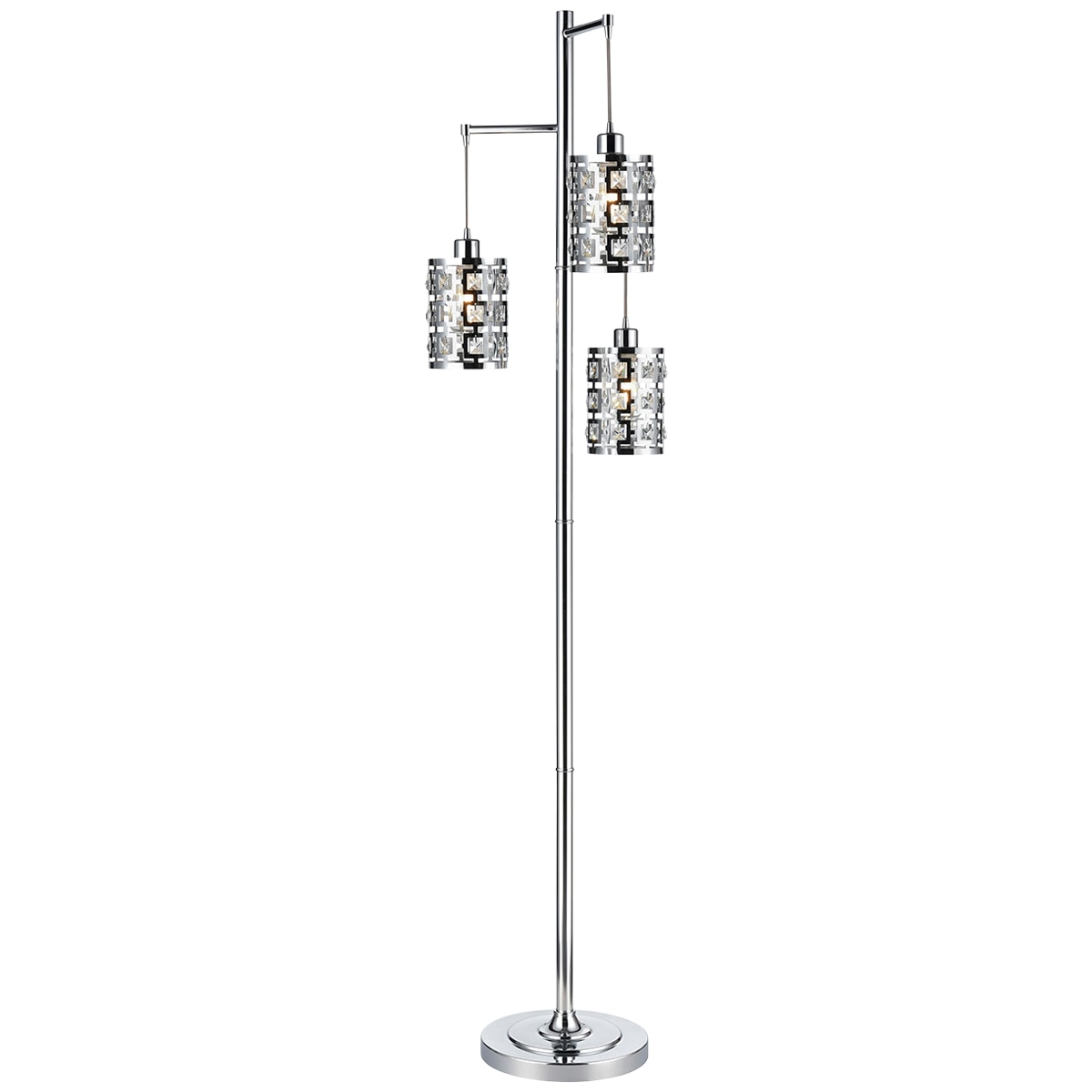 Bridgeport Designs Hampton 3 Light Floor Lamp Chrome