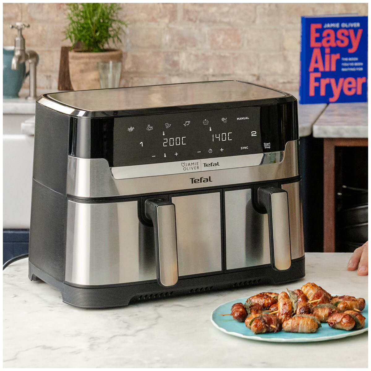 Jamie Oliver By Tefal Dual Drawer Air Fryer EY905J