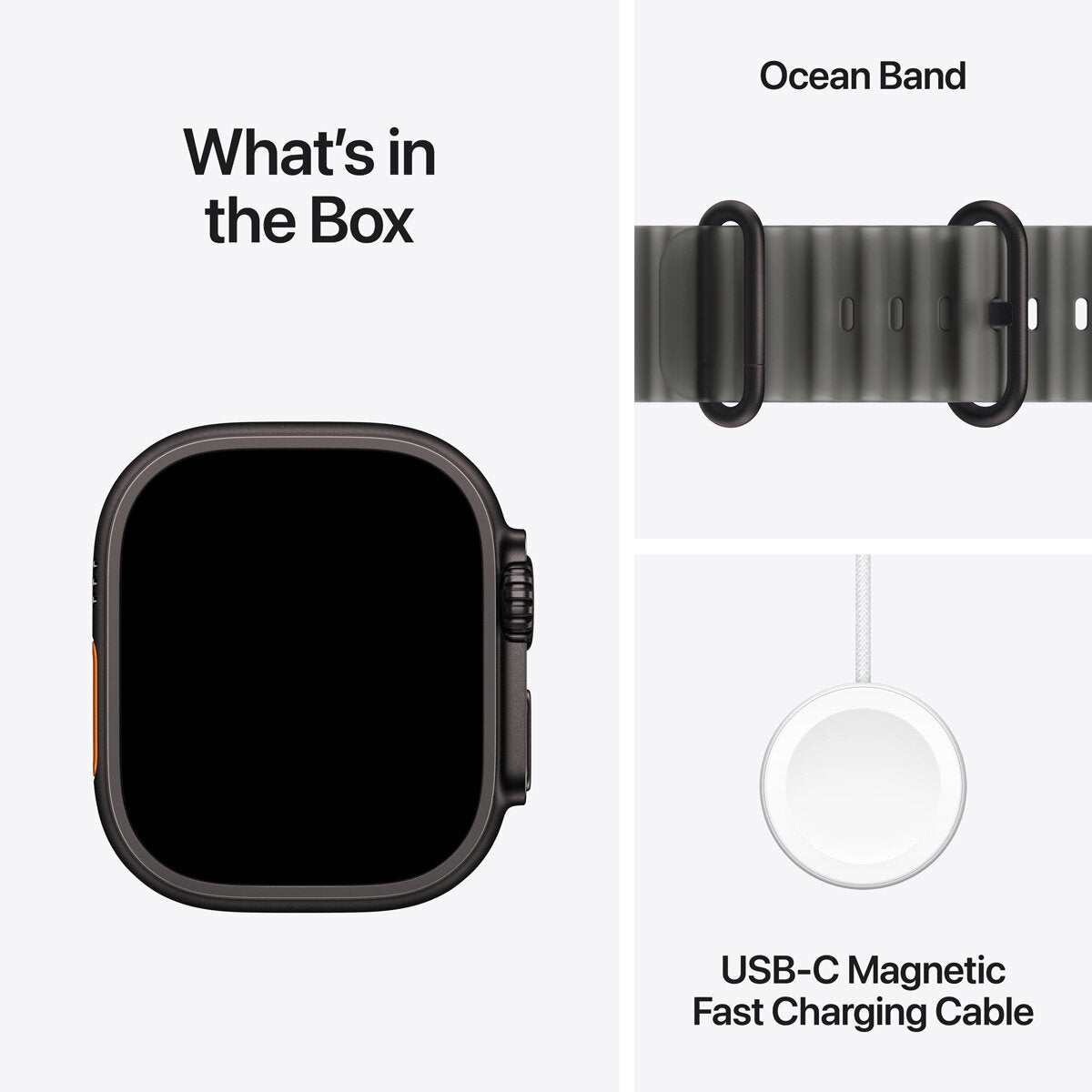Apple Watch Ultra 4 GPS + Cellular 49mm Black Titanium Case with Translucent Black Ocean Band Apple Watch Ultra 4 GPS + Cellular 49mm Black Titanium Case with Translucent Black Ocean Band