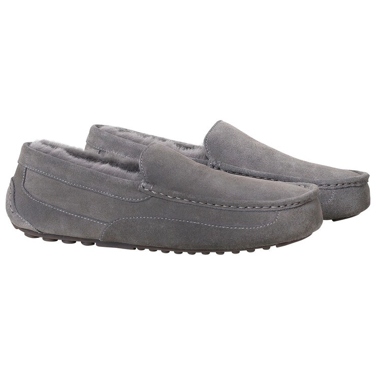 Kirkland Signature Men's Wool Shearling Slippers Grey Kirkland Signature Men's Wool Shearling Slippers Grey