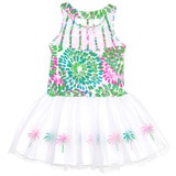 Biscotti Girls' Dress - Palm Tree