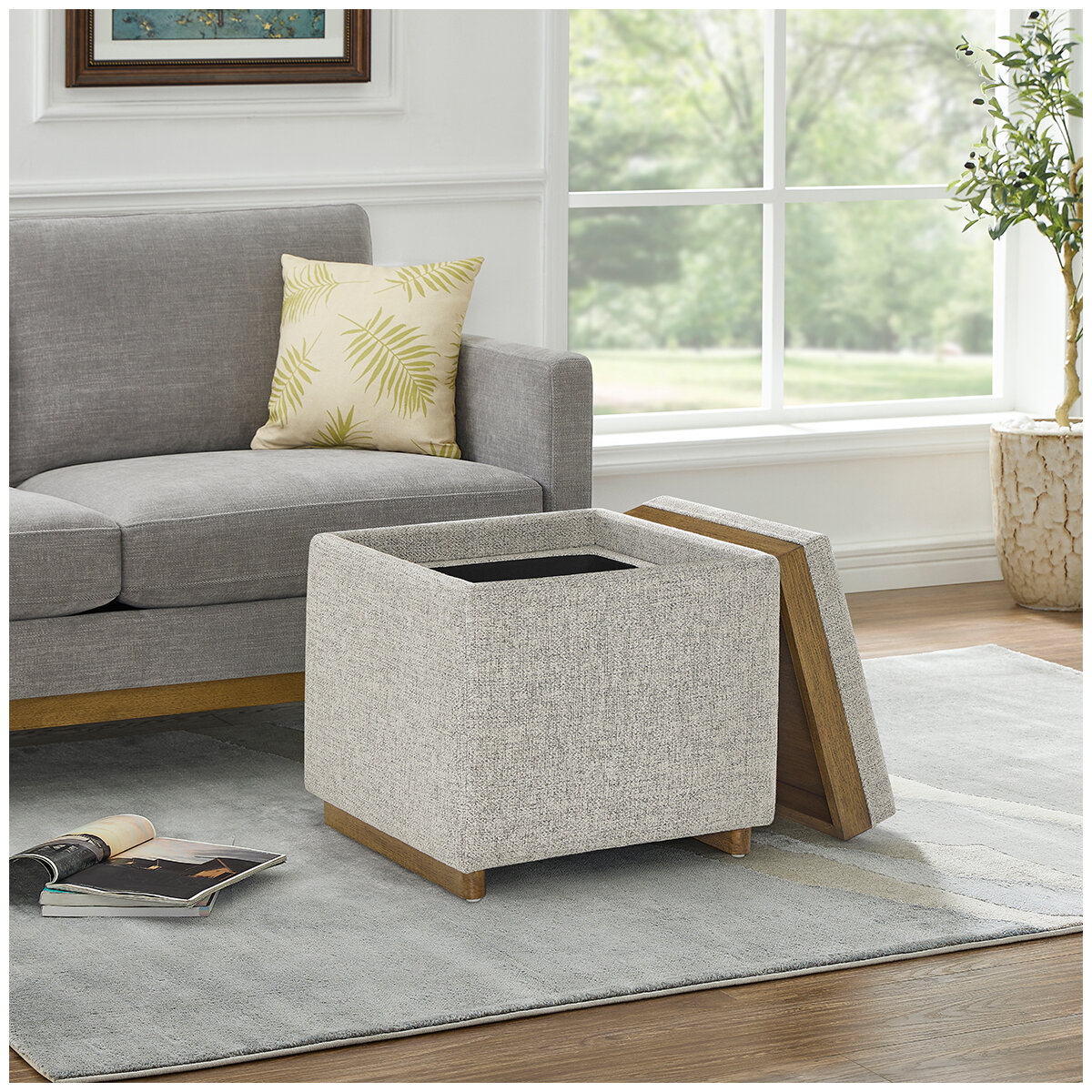 Thomasville Fabric Storage Ottoman
