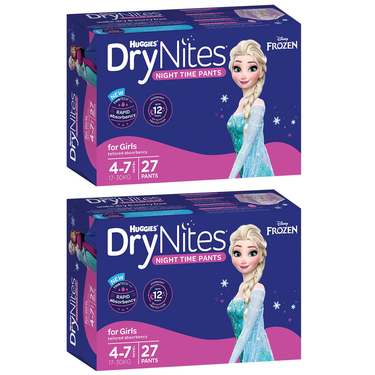 Huggies Dry Nites 4-7 Girls