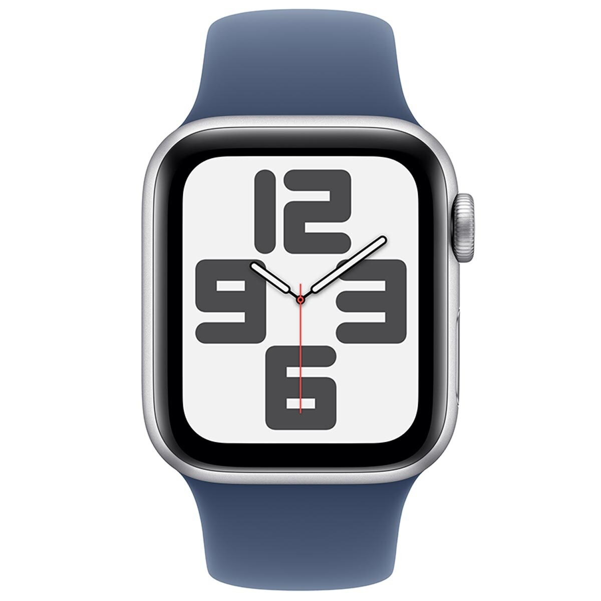 Apple Watch SE GPS + Cellular 44mm Silver Aluminium Case With Denim Sport Band S/M