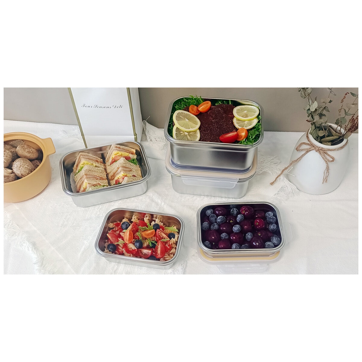 Neoflam Stainless Steel Containers 10 Piece Set