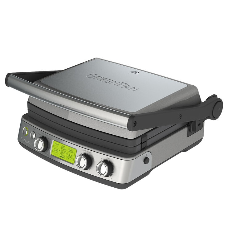 GreenPan Elite Contact Grill CC006847-001 Stainless Steel GreenPan Elite Contact Grill CC006847-001 Stainless Steel