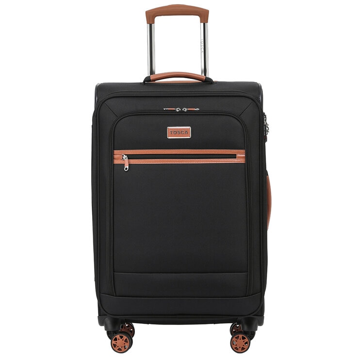 Tosca Park Avenue 3 Piece Luggage Set Black Tan Tosca Park Avenue 3 Piece Luggage Set Black Tan