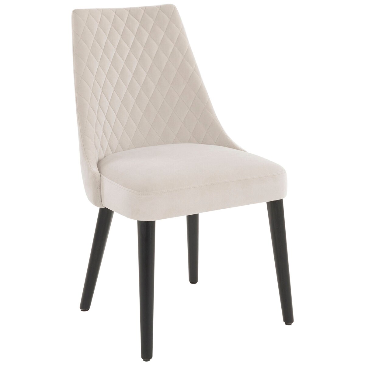 Moran Atlas Dining Chair 2 Pack Velvet Cream Fabric