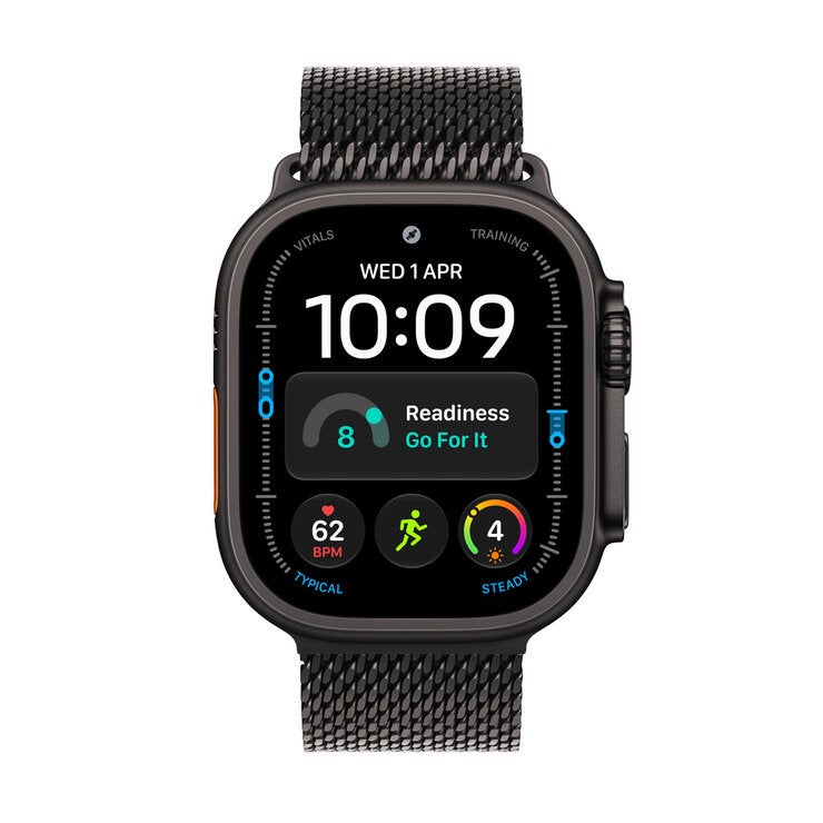 Apple Watch Ultra 4 GPS + Cellular 49mm Black Titanium Case with Black Titanium Milanese Loop Apple Watch Ultra 4 GPS + Cellular 49mm Black Titanium Case with Black Titanium Milanese Loop