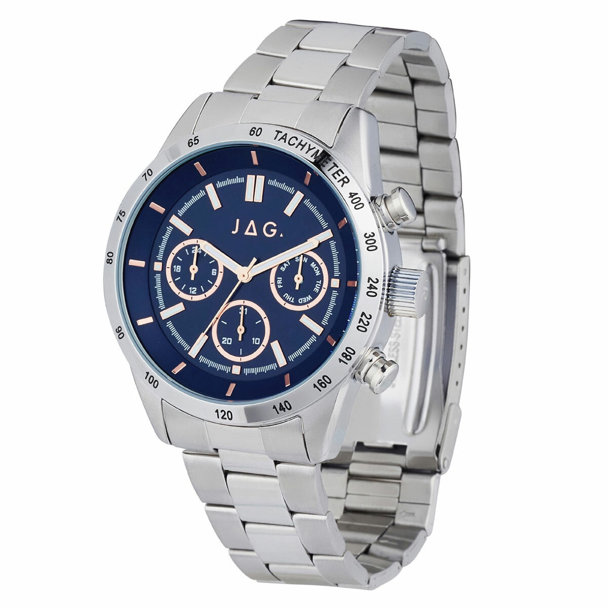 JAG Alain Blue Dial Stainless Steel Chronograph Men's Watch J2329A