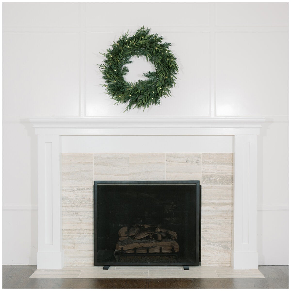 CGH Pre-Lit 30 Inch Holiday Norfolk Pine Wreath CGH Pre-Lit 30 Inch Holiday Norfolk Pine Wreath