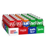 Coca Cola Variety Pack Fanta Sprite Coke Classic 375ml x 30 Pack