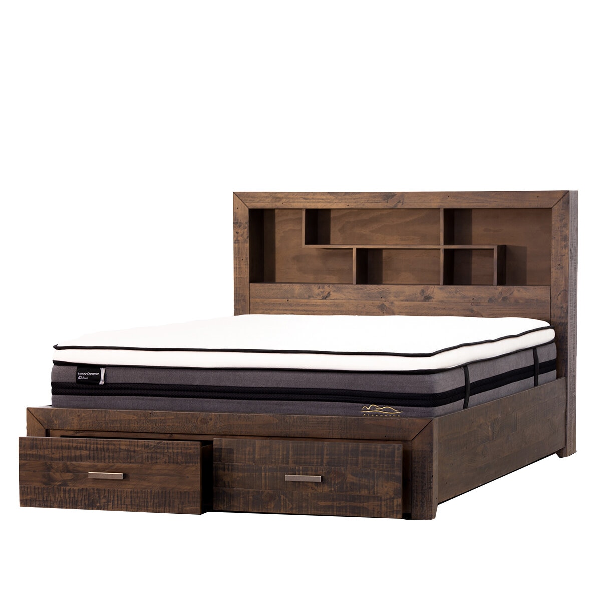 Vivin Sedona 2 Drawer Bookshelf Queen Bed