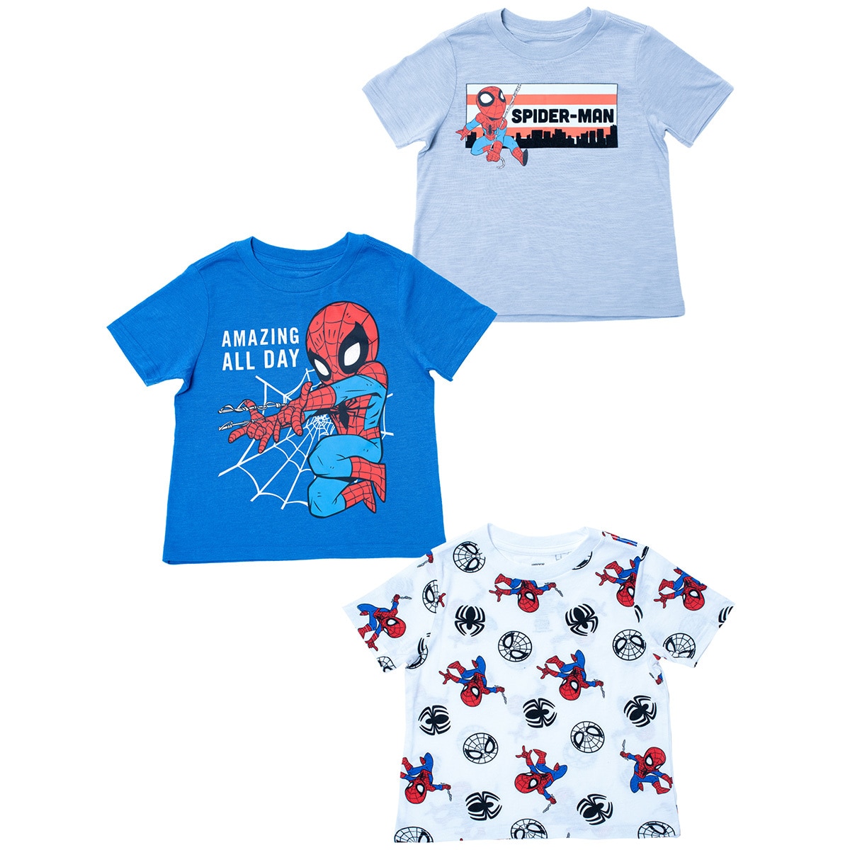 Character Boys Tee 3 Pack - Spiderman