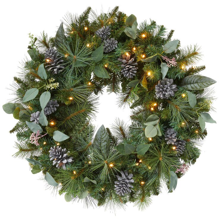 PreLit 81 cm Greenery Wreath