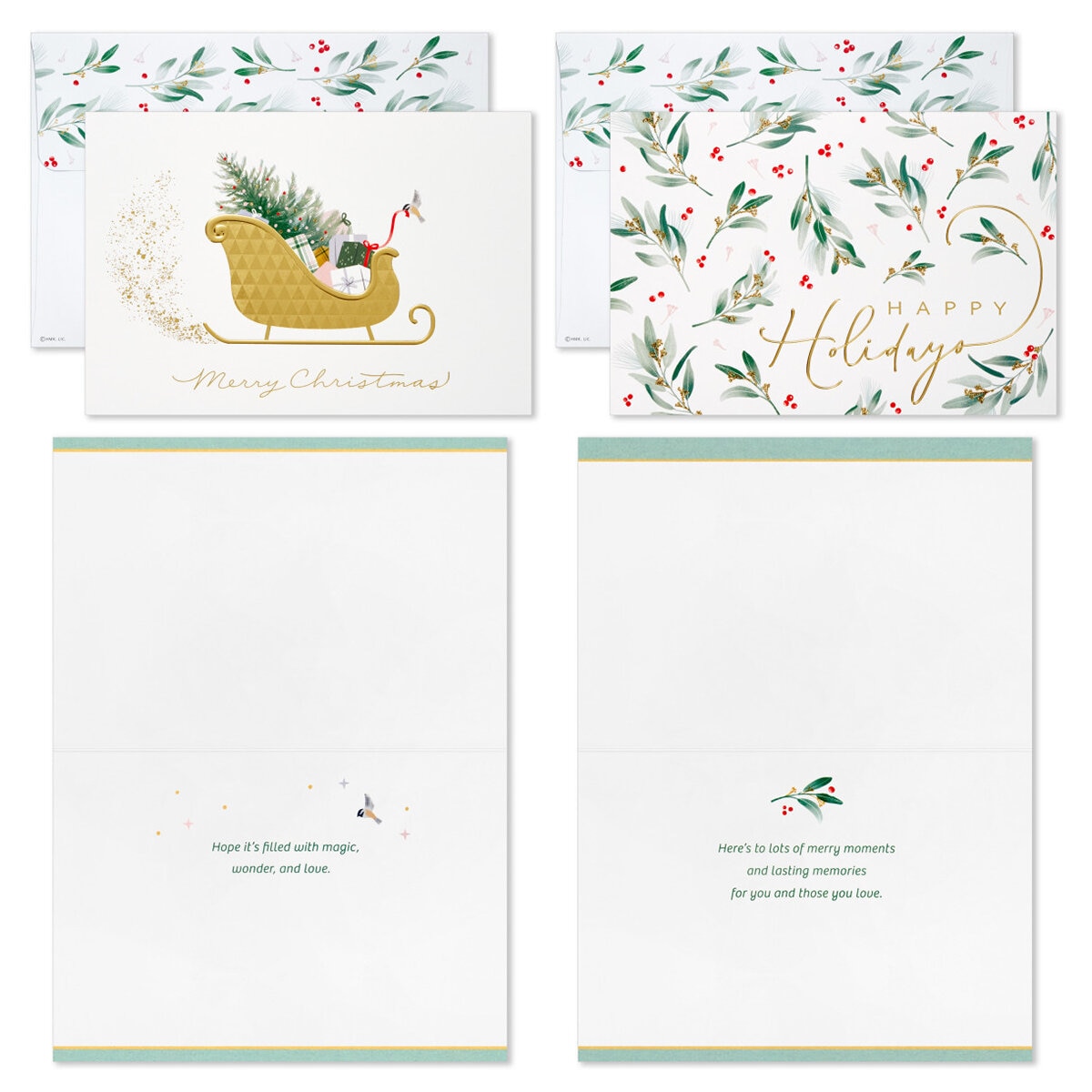 Hallmark Traditional Holiday Card Assortment 40 Pack/