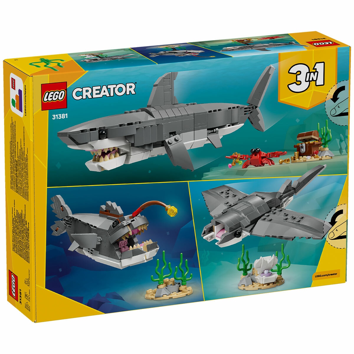 LEGO Creator Fierce Shark with a Treasure Chest 31381