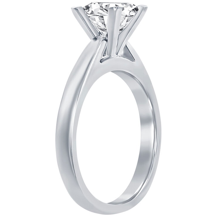18KT White Gold 1.00ctw Princess Diamond Solitaire Ring 18KT White Gold 1.00ctw Princess Diamond Solitaire Ring