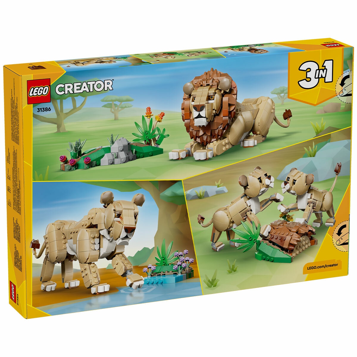 LEGO Creator 3 in 1 Wild Animals Majestic Lion Toy 31386 LEGO Creator 3 in 1 Wild Animals Majestic Lion Toy 31386