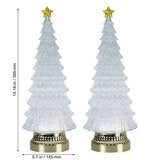 Glitter LED Christmas Trees Set of 2 Glitter LED Christmas Trees Set of 2
