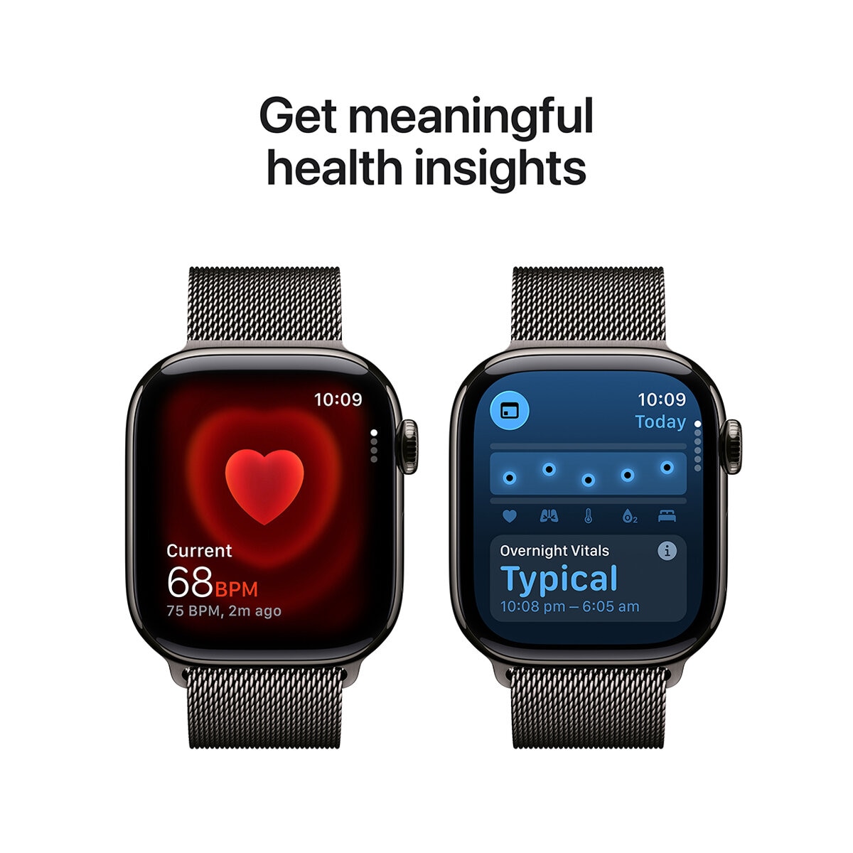 Apple Watch Series 11 GPS + Cellular 46mm Slate Titanium Case with Slate Milanese Loop - M/L