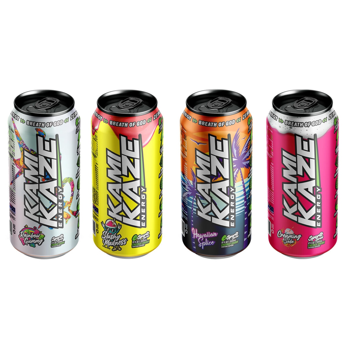 Kamikaze Pre-Workout Energy Variety Pack 12 x 500ml