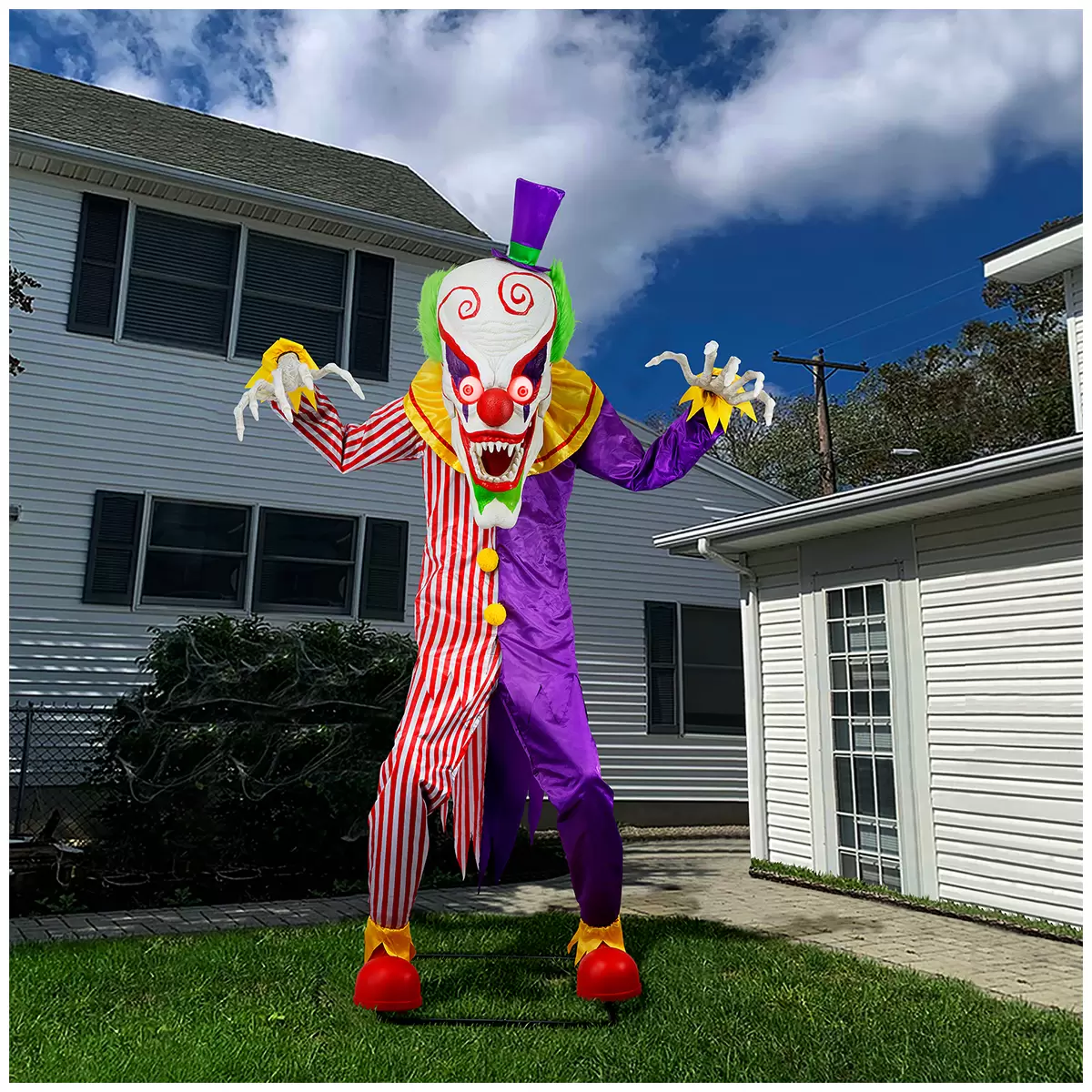 270cm Oversized Animated Clown Halloween Decoration