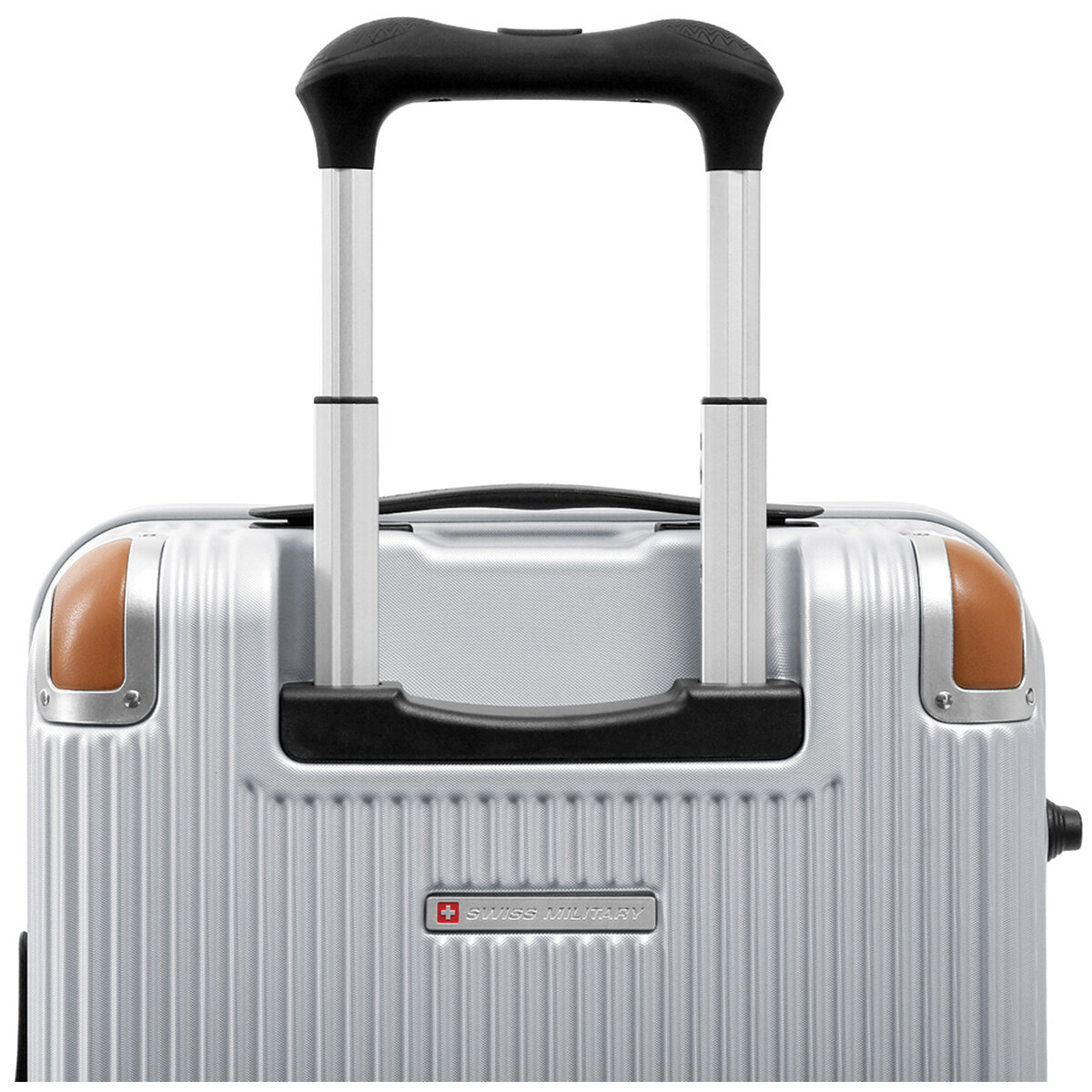Swiss Military Carry On Luggage Chrome Silver